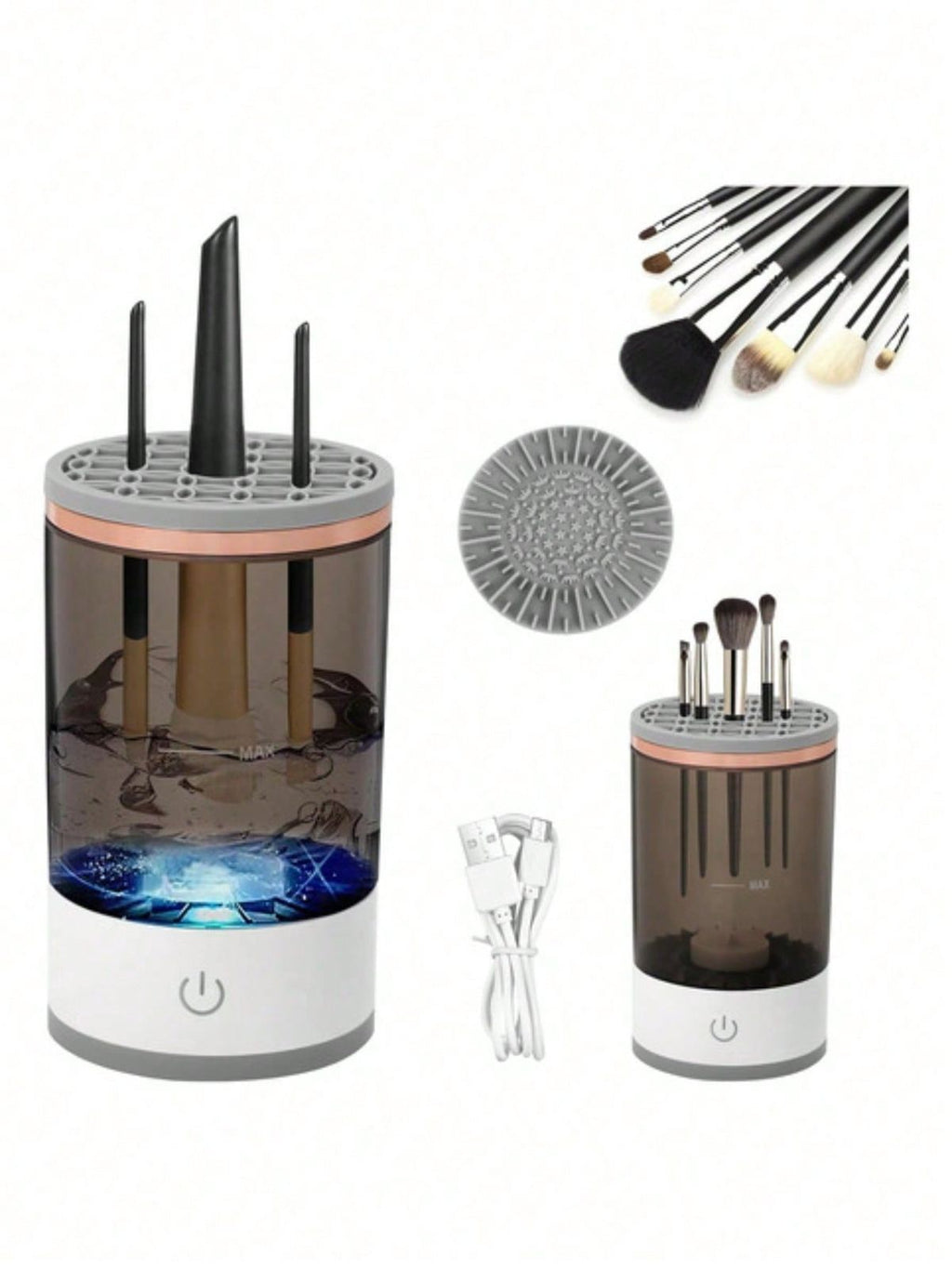 Limpiador Eléctrico de Brochas y Esponjas de Maquillaje